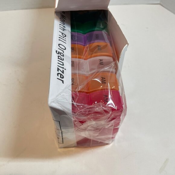 Colourful One Month Pill Organizer With 32 Compartments For AM & PM Use By AidRE - Picture 6 of 7